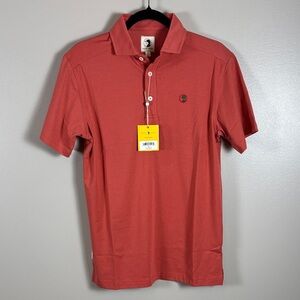 Duck Head Sunkist Red Polo Performance Short Sleeve Shirt